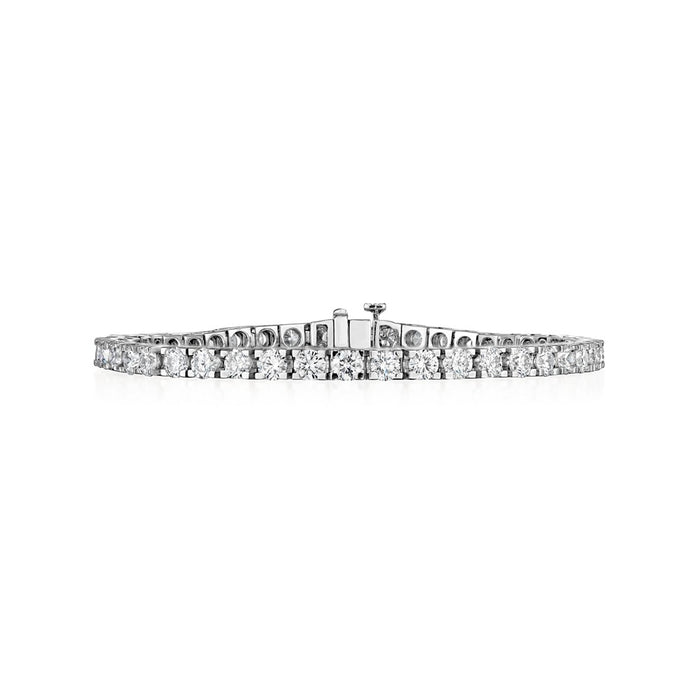 44 Stone Round 4 Prong Diamond Tennis Bracelet, 7.00 ctw, 7"