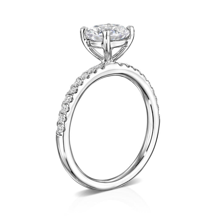 "Solomon Brothers Signature Collection" Pave Set Round Diamond Engagment Ring