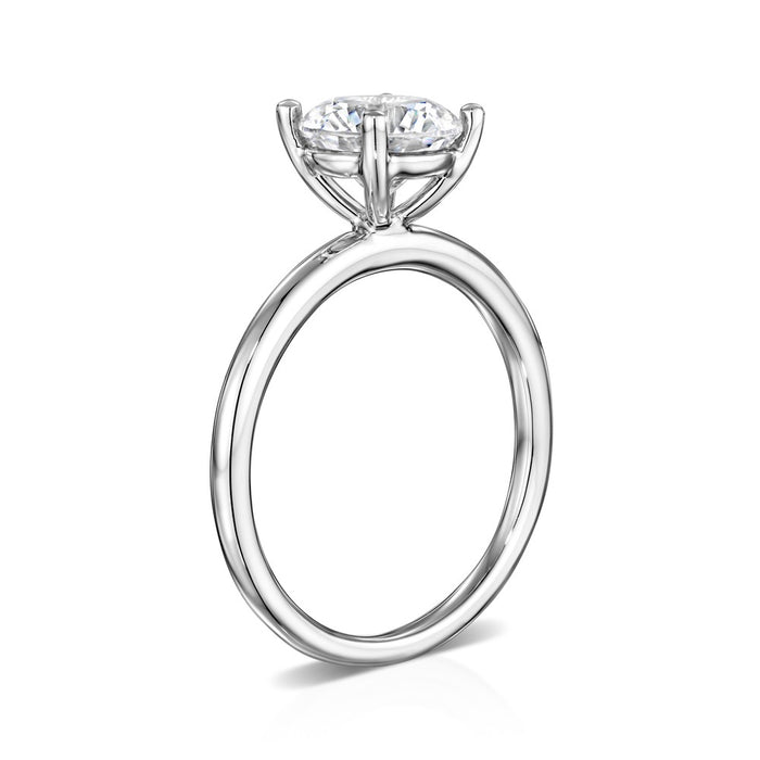 "Solomon Brothers Signature" 1.7mm Plain Polished 4-Prong Solitaire Ring for 1.50ct Round