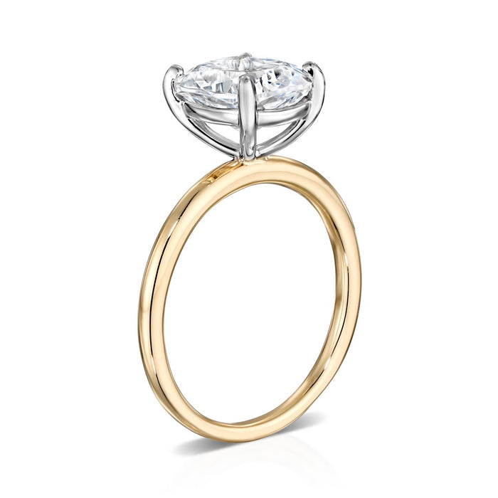 "Solomon Brothers Signature" 1.7mm Plain Polished 4-Prong Solitaire Ring for 3ct Cushion