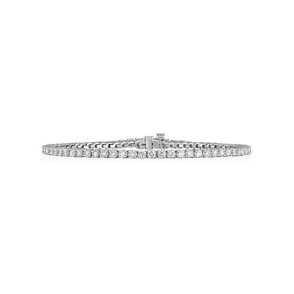 Solomon Brothers Classic Round Diamond Tennis Bracelet, 3.00 ctw, White Gold