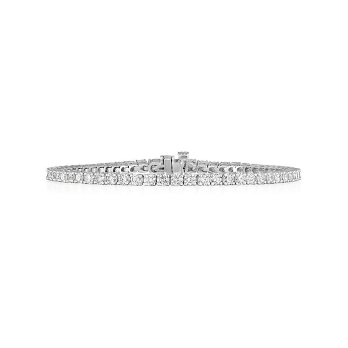 Solomon Brothers Classic Round Diamond Tennis Bracelet, 4.00 ctw, White Gold