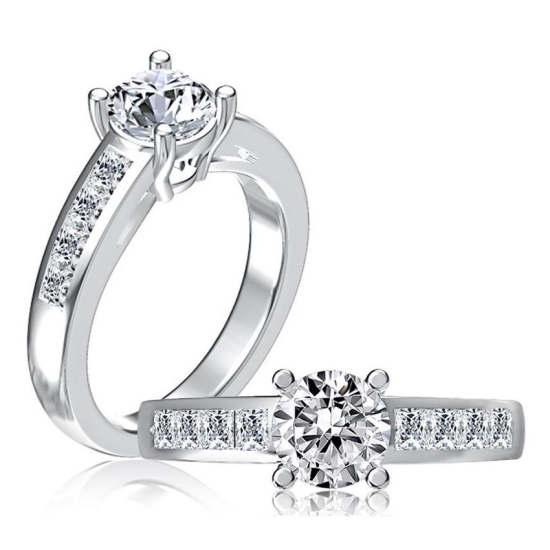 A.JAFFE Classic Collections princess cut engagement ring at solomon brothers