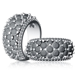 A.Jaffe Classics Collection Round Pave and Shared prong Diamond Fashion Right Hand Ring