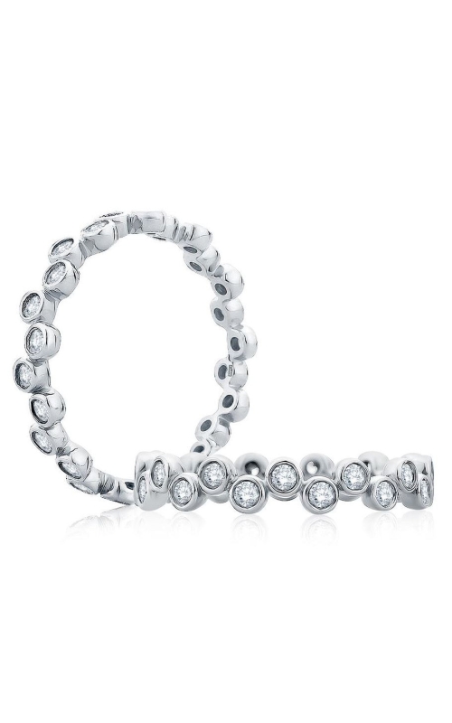 A.Jaffe Classics Collection Round Bezel Set Scallop Design Diamond Eternity Band