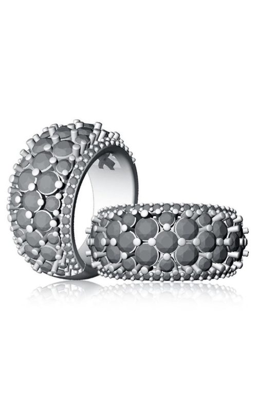 A.Jaffe Classics Collection Round Pave and Shared prong Diamond Fashion Right Hand Ring