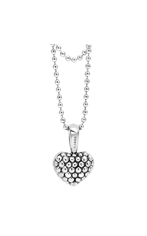 Lagos Signature Gifts Collection 34 Beaded Chain with Beaded-Ball Heart Shape Pendant