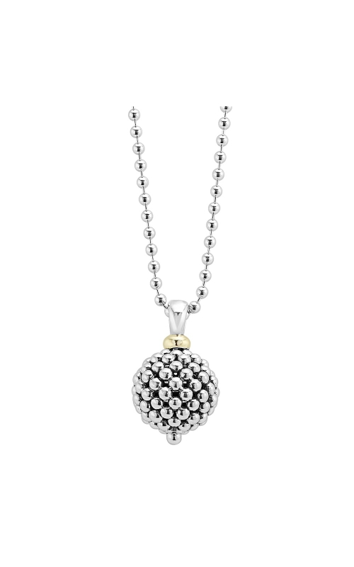 Lagos Caviar Forever Collection 34 Ball Link Necklace with 16mm Ball Pendant