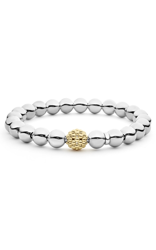 Lagos Signature Caviar Collection Lattice Ball and Caviar Bead Stretch Bracelet