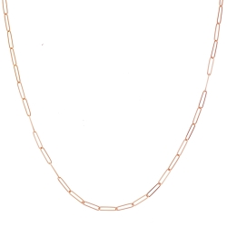 2.6mm Polished Paperclip Link 16 Chain Necklace with Lobster Clasp