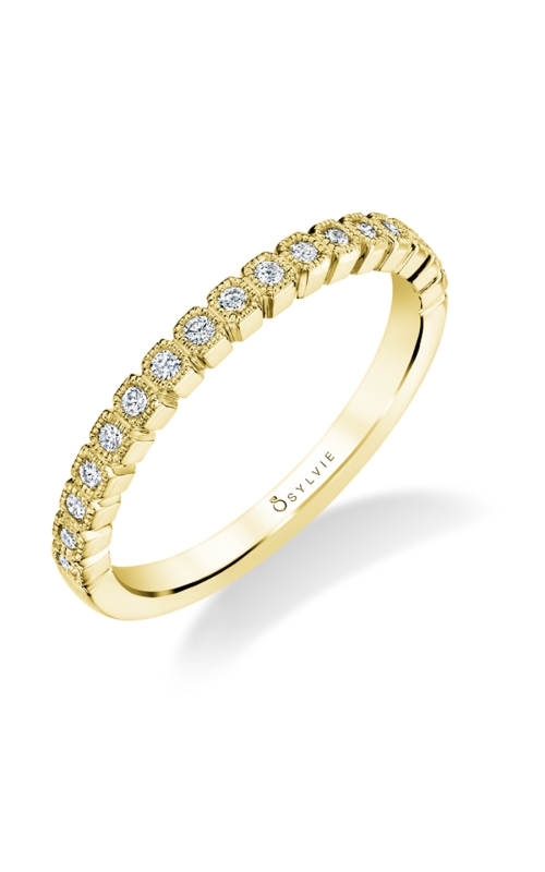 Sylvie Olympia Collection Diamond Vintage Inspired Stackable Band in Cushion Shapes