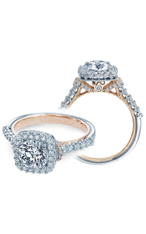 Verragio Renaissance Collection Cushion Halo Engagement Ring