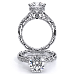 Verragio Venetian Collection Pave Diamond Engagement Ring with Diamond Tiara Head